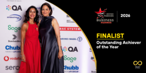 Maria James at the British Forces in Business Awards 2026, finalist for Outstanding Achiever of the Year