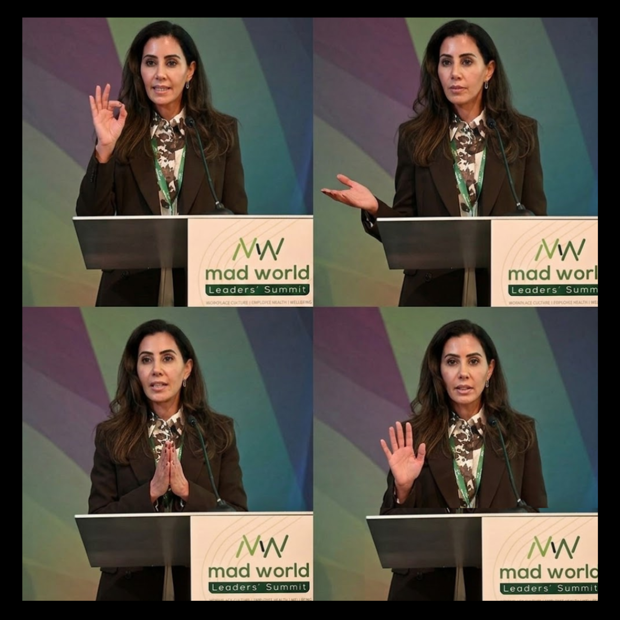 Woman speaking at Mad World Leaders Summit